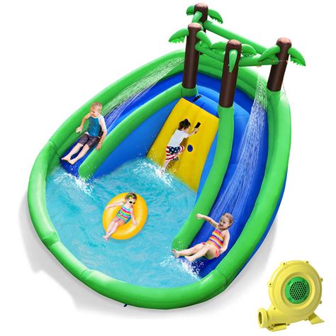 bounce house with water slide and air blower|inflatable bounce houses for adults.